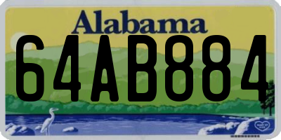 AL license plate 64AB884