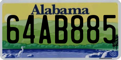 AL license plate 64AB885