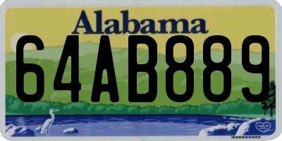 AL license plate 64AB889