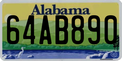 AL license plate 64AB890
