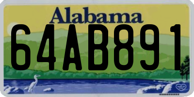 AL license plate 64AB891