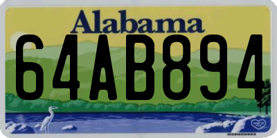 AL license plate 64AB894