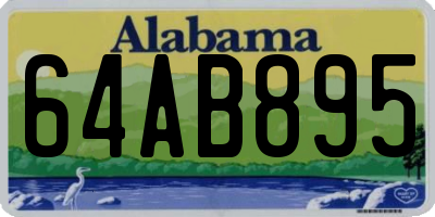 AL license plate 64AB895