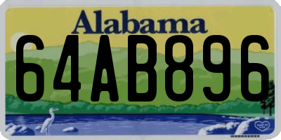 AL license plate 64AB896
