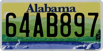 AL license plate 64AB897