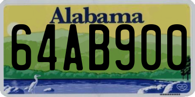 AL license plate 64AB900