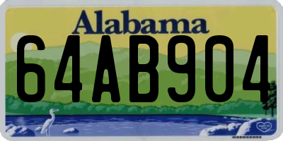 AL license plate 64AB904