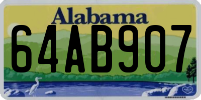 AL license plate 64AB907