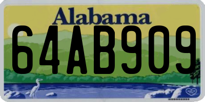 AL license plate 64AB909
