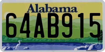 AL license plate 64AB915