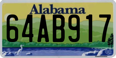 AL license plate 64AB917
