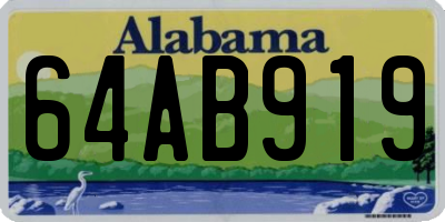 AL license plate 64AB919