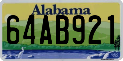 AL license plate 64AB921