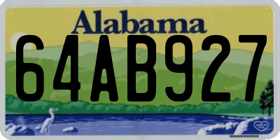 AL license plate 64AB927