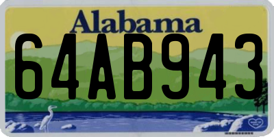 AL license plate 64AB943