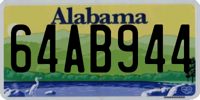 AL license plate 64AB944