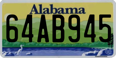 AL license plate 64AB945