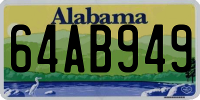 AL license plate 64AB949