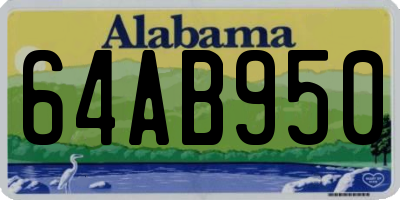 AL license plate 64AB950