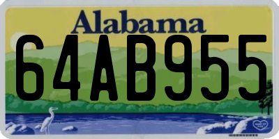 AL license plate 64AB955