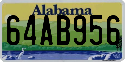 AL license plate 64AB956