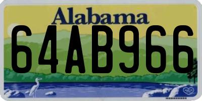 AL license plate 64AB966