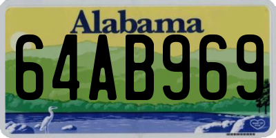 AL license plate 64AB969