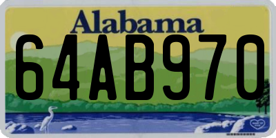 AL license plate 64AB970