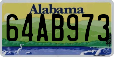AL license plate 64AB973