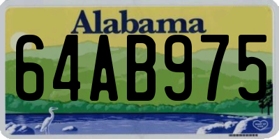 AL license plate 64AB975