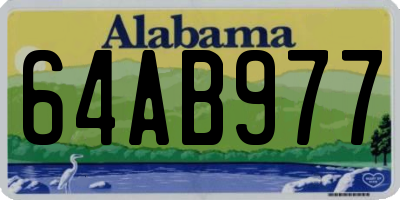 AL license plate 64AB977