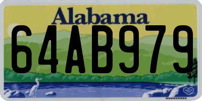 AL license plate 64AB979
