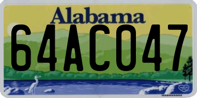 AL license plate 64AC047