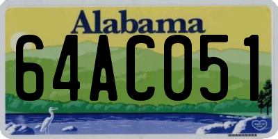 AL license plate 64AC051