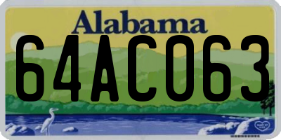 AL license plate 64AC063