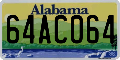 AL license plate 64AC064