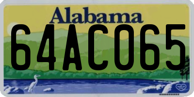AL license plate 64AC065