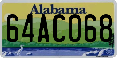 AL license plate 64AC068