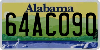 AL license plate 64AC090