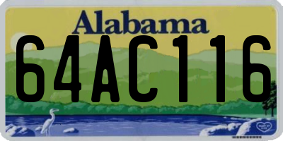 AL license plate 64AC116