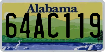 AL license plate 64AC119