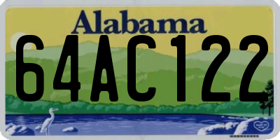 AL license plate 64AC122