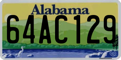 AL license plate 64AC129