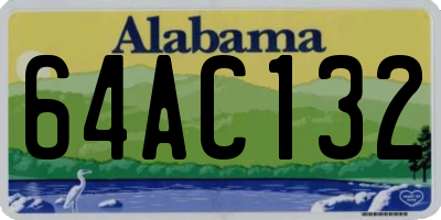 AL license plate 64AC132