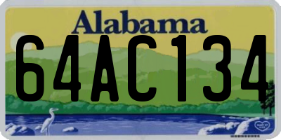 AL license plate 64AC134