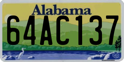 AL license plate 64AC137