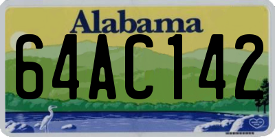 AL license plate 64AC142