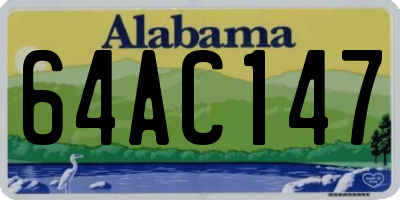 AL license plate 64AC147