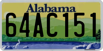 AL license plate 64AC151