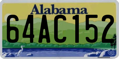 AL license plate 64AC152